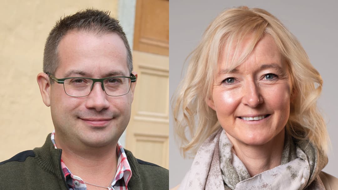 Porträttbild av en man och en kvinna