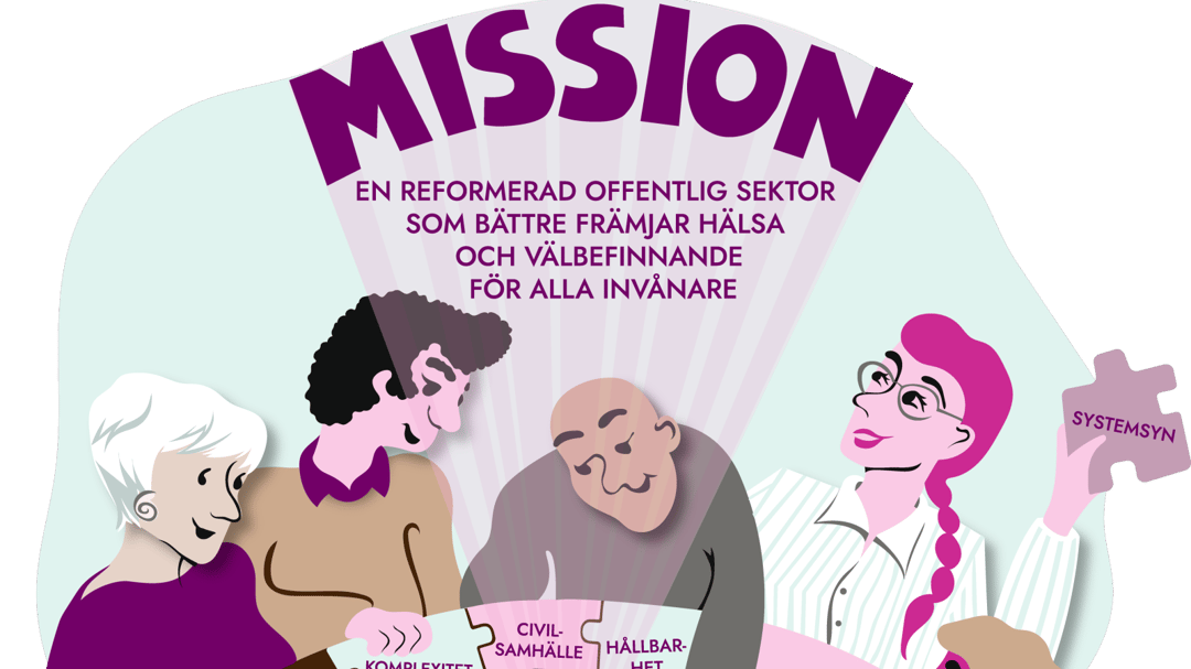 En Ai generad bild som beskriver SustainGovs mission. Olika människor sitter rut ett bord för samtal om att reformera offentligsektor